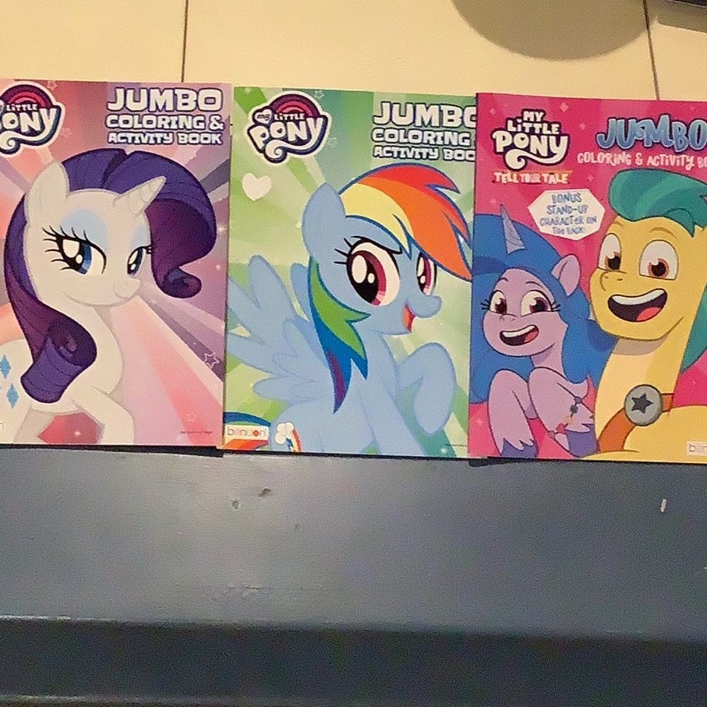 3  New My Little Pony Jumbo Coloring & Activity Books